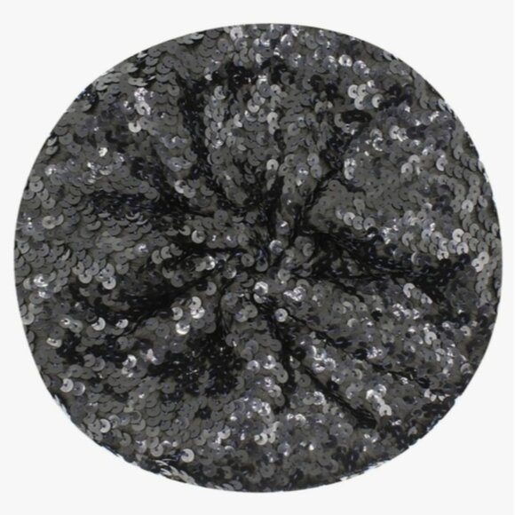 3/$20 Childrens Place Sequin Beret Hat Gunmetal Silver Gray Party Fashionista - Picture 2 of 11
